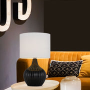 Nord Black/White Ceramic Table Lamp E27