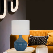 Nord Blue/White Ceramic Table Lamp E27