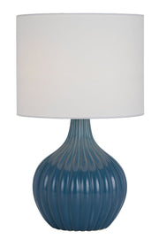 Nord Blue/White Ceramic Table Lamp E27