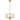 NOREL 4xE14 Antique Gold with Clear Ripple Glass Pendant and CTC