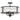 NOREL 6xE14 Black with Clear Ripple Glass Pendant and CTC