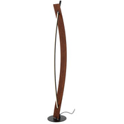 Norse 18w 3000K LED Floor Lamp Black and Walnut