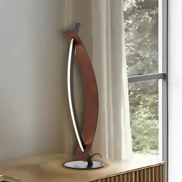 Norse 8w 3000K LED Table Lamp Black and Walnut