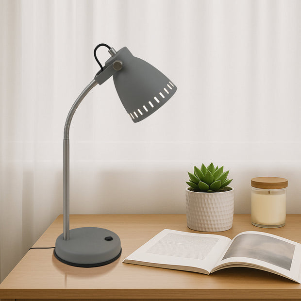 NOVA Grey E27 Adjustable Table Lamp