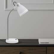 NOVA White E27 Adjustable Table Lamp