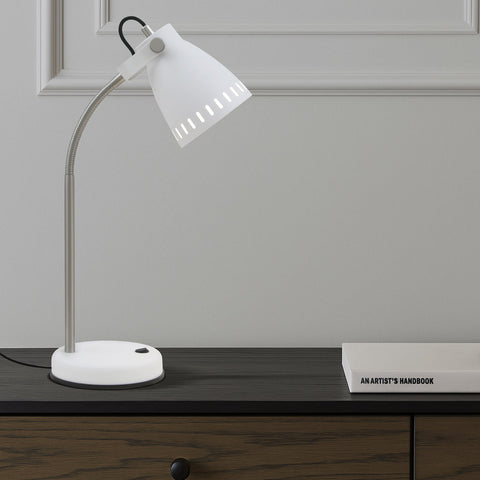 NOVA White E27 Adjustable Table Lamp