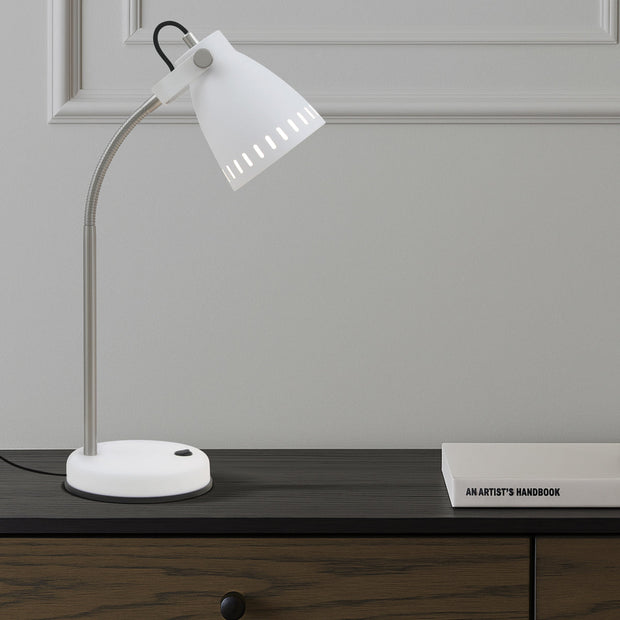 NOVA White E27 Adjustable Table Lamp