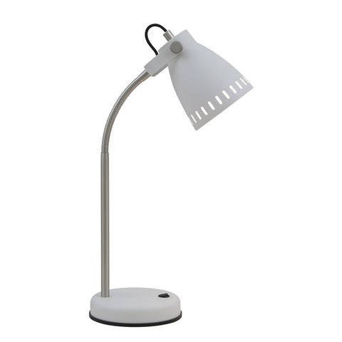 NOVA White E27 Adjustable Table Lamp
