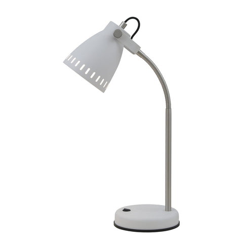 NOVA White E27 Adjustable Table Lamp