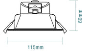 Niko 9w Recessed Tricolour LED Integrated Downlight Matt White