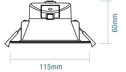 Niko 9w Recessed Tricolour LED Integrated Downlight Matt White