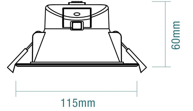 Niko 9w Recessed Tricolour LED Integrated Downlight Matt White