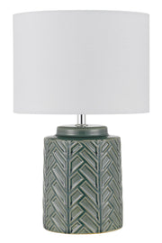 Obo E27 Table Lamp Green and White