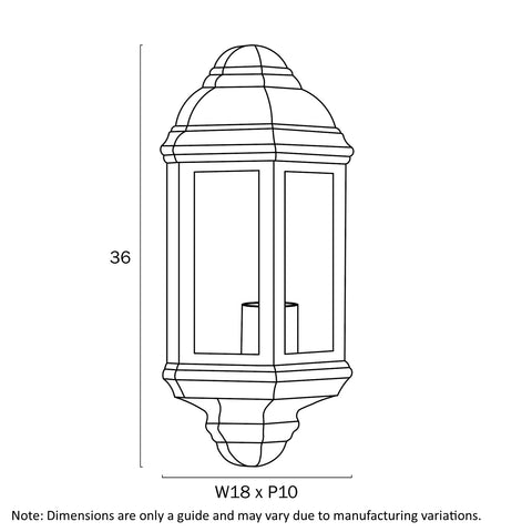 Odin IP44 Exterior Wall Light Black