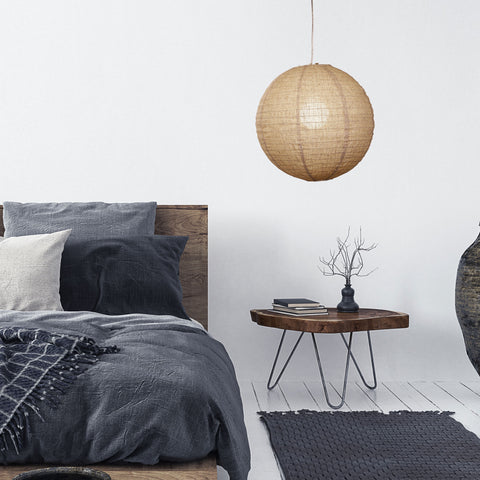 KANTO.40 40cm Round Flax Linen Shade Only