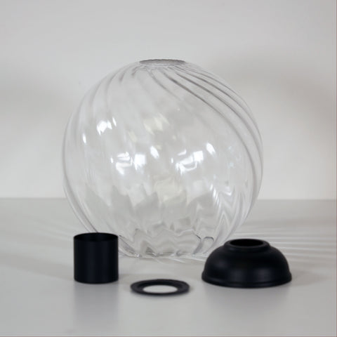 TWIST.20 Black with Textured Clear Glass DIY