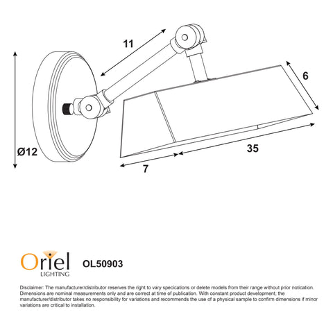 Loxby Picture Light Satin Brass