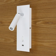 Hotel Wall Light with USB White
