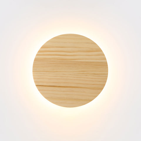 Dot 200mm Natural Timber CCT LED Wall Light