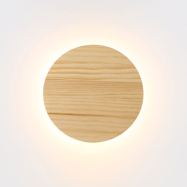 Dot 200mm Natural Timber CCT LED Wall Light