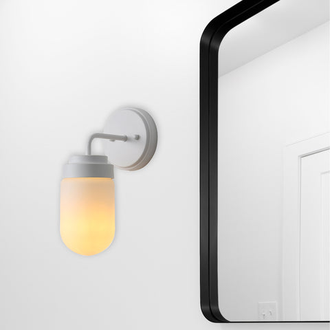 Dunburn Vanity Wall Light White/Opal