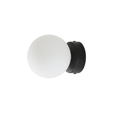 Globo Wall Light Black/Opal Matt