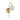 NOXE Satin Brass Arm with Opal Matt Ball G9 Wall Light
