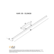 Kari 90 White 27W CCT Vanity Light IP 44