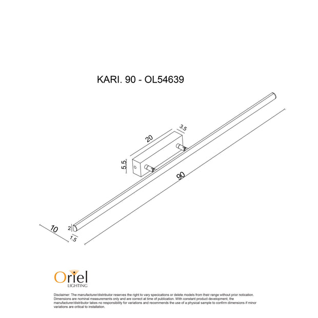 Kari 90 White 27W CCT Vanity Light IP 44