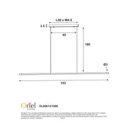 Edge 30w CCT LED 1500 Pendant Black