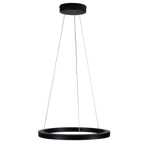 NEBULA 18w LED CCT 40cm Black Ring Pendant