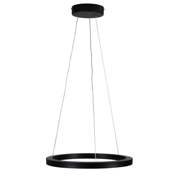 NEBULA 18w LED CCT 40cm Black Ring Pendant