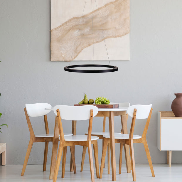 Nebula 60cm LED Ring Pendant Black CCT