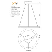 NEBULA 18w LED CCT 40cm Black Ring Pendant