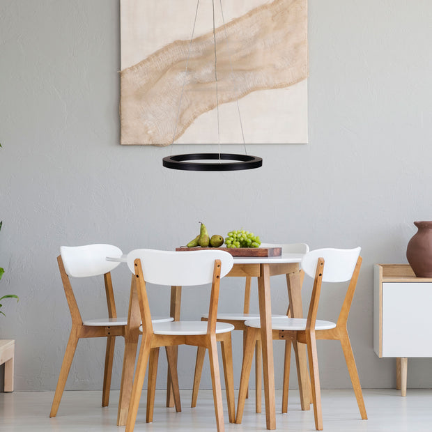 NEBULA 18w LED CCT 40cm Black Ring Pendant