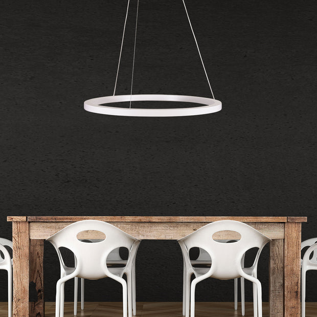 NEBULA 24w LED CCT 60cm White Ring Pendant
