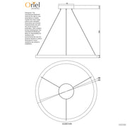 Nebula 60cm LED Ring Pendant Black CCT