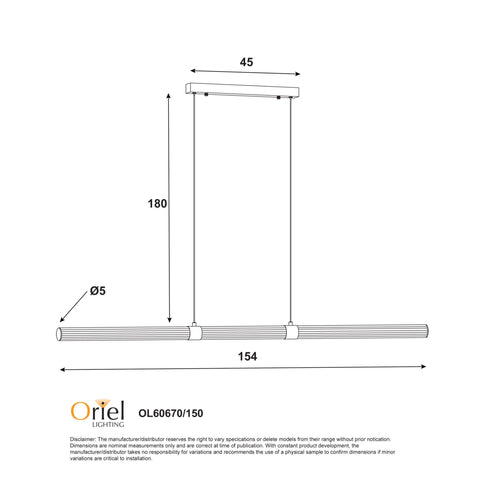 Maxwell 150 LED Pendant Bronze