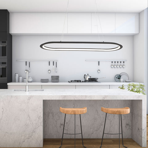 Ovale CCT LED Pendant Black