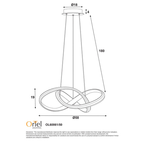 Spira CCT LED Pendant Black