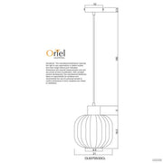 Miller 200 Single Pendant Clear and Black