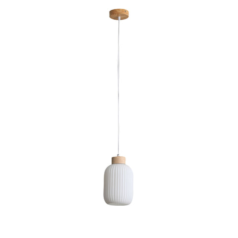 Bolli 130 Opal Matt Pendant With Wood