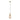 LUXE.130 Single Black and Satin Brass with Ribbed Amber Glass E27 Pendant