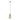 LUXE.130 Single Black and Satin Brass with Ribbed Green Glass E27 Pendant