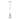 LUXE.130 Single Black and Satin Brass with Ribbed Green Glass E27 Pendant