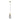 LUXE.130 Single Black and Satin Brass with Ribbed Smoke Glass E27 Pendant