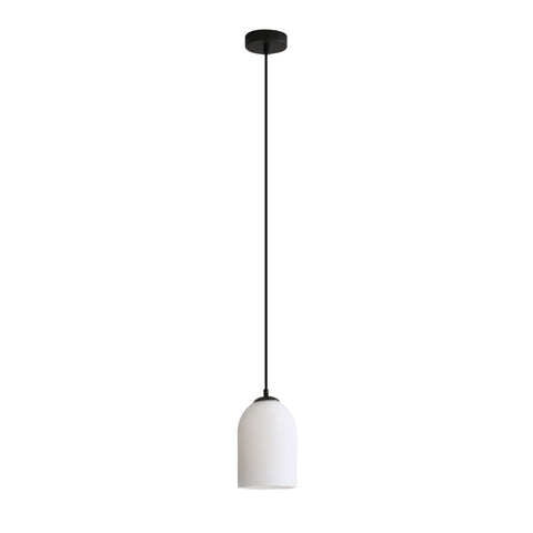 ARLEY Black with Opal Matt Glass E27 Pendant