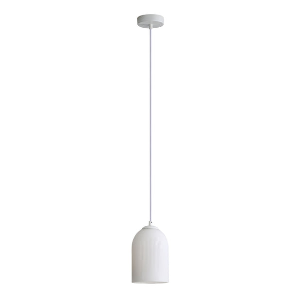 ARLEY White with Opal Matt Glass E27 Pendant