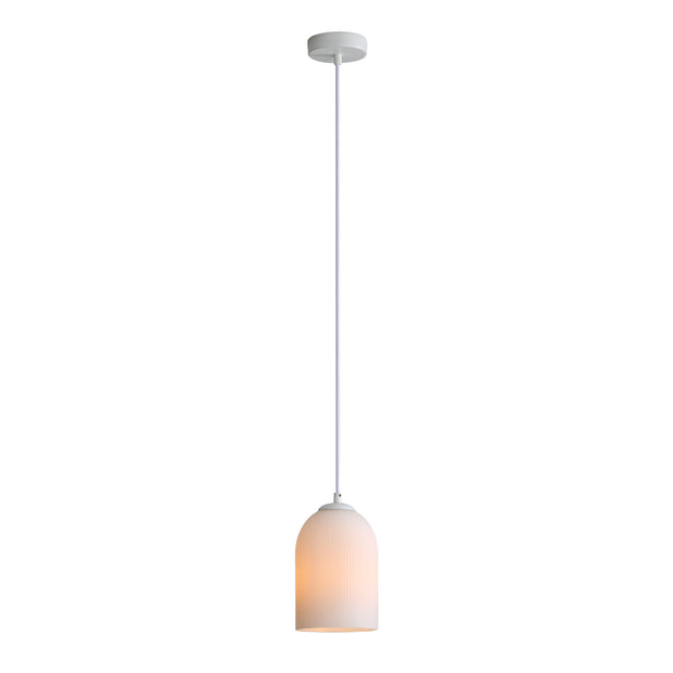 ARLEY White with Opal Matt Glass E27 Pendant