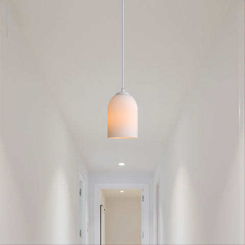 ARLEY White with Opal Matt Glass E27 Pendant